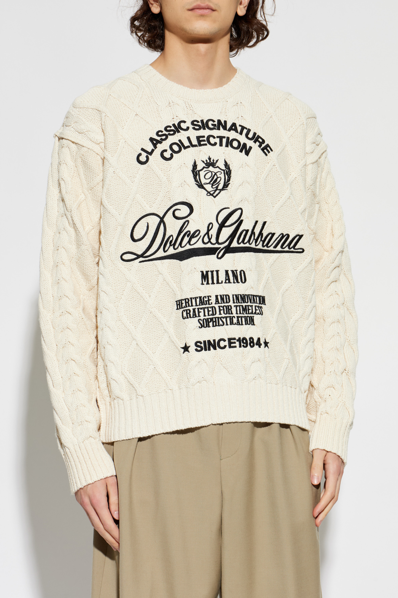 Dolce & Gabbana Sweater with decorative knit | Men's | Vitkac